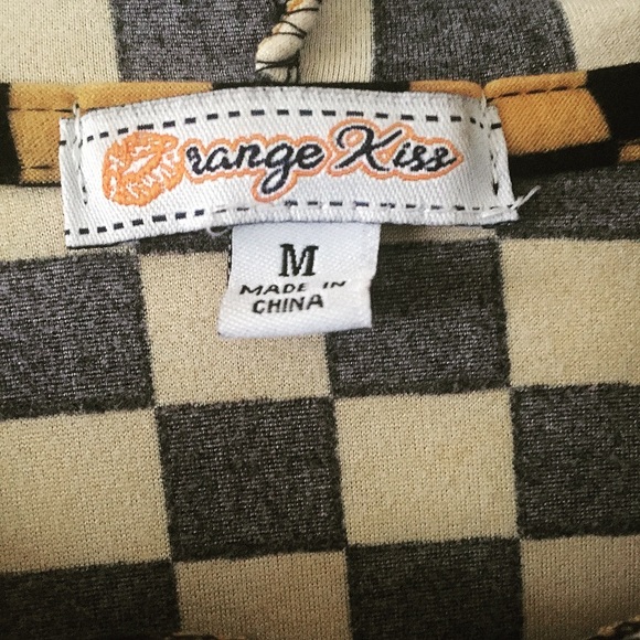 Yellow black checkered crop top - Picture 3 of 3